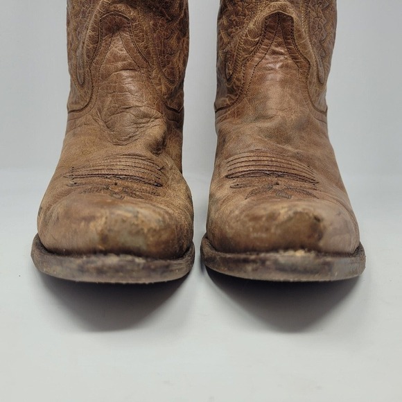 [SOLD]Dan Post Boots Womens 9.5M Santa Rosa Snip Toe Tan Western Cowboy DP3463 - Picture 7 of 10